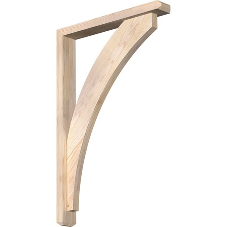 Ekena Millwork Thorton Craftsman Smooth Bracket w/ Offset Brace, Douglas Fir, 3 1/2"W x 24"D x 36"H BKT0402X24X36THR04SDF